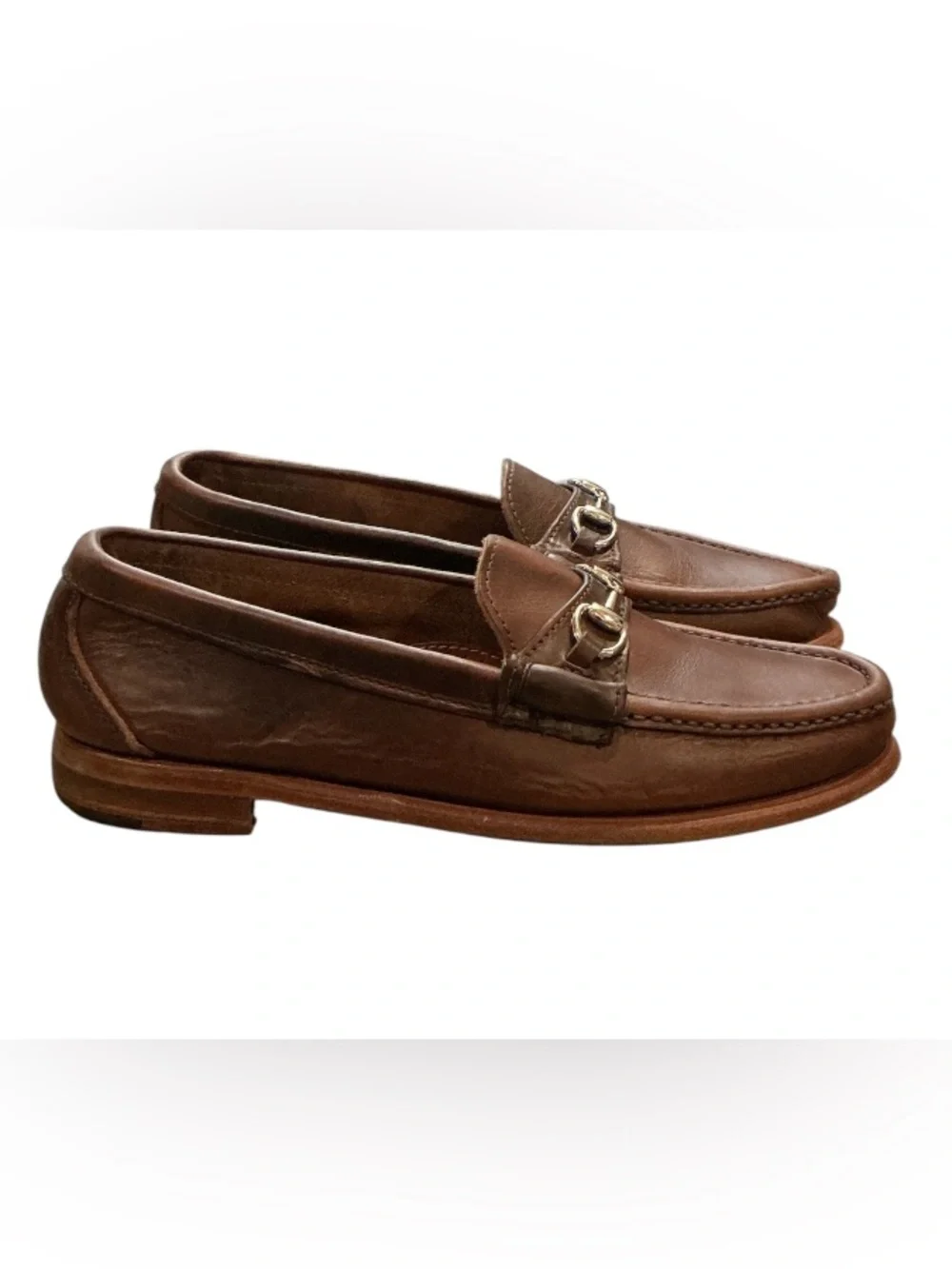 Authentic Oak Street designer brown leather men’s loafers sz 8.5 D